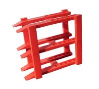 predolo Espositore per Auto in 1:64, Diorama per Esposizione, Micro Paesaggio, Oggetti da Collezione realistici, Simulazione di parcheggio, Diorama, 3 Strati Rosso