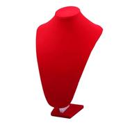 predolo Espositore per collane a Forma di V Versatile, Rosso per Boutique e vetrine al Dettaglio, Superficie in Tessuto Morbido, organizzatore per Catene e, 35x22 Cm