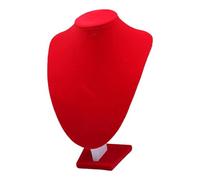 predolo Espositore per collane a Forma di V Versatile, Rosso per Boutique e vetrine al Dettaglio, Superficie in Tessuto Morbido, organizzatore per Catene e, 30x21.5 Cm