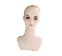 predolo Espositore per parrucca con testa di manichino femminile, circonferenza della testa alla moda di 54 cm, con trucco, versatile per la formazione del