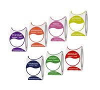 predolo Etichette per il giorno della settimana, dispenser per etichette, 7 rotoli, gestione degli adesivi alimentari rimovibili per l'inventario per