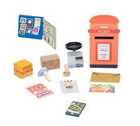 predolo Fai finta di giocare con la cassetta postale in legno. Fai finta di scrivere lettere. Accessori Giocattolo educativo. Impara a inviare e ricevere