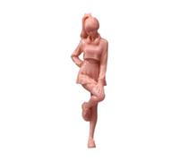 predolo Figura in Miniatura di Ragazza, Modello per diorami, Micro Paesaggio, Decorazione per Giardino delle Fate, Realistico, 1:64, Mini Modello, Non Colorato