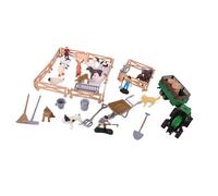 predolo Figure di Animali da Fattoria, modellini, Giocattoli educativi, Texture Dettagliate, Giocattolo da, Micro Paesaggio per Adulti, Bambini, 42 Pz