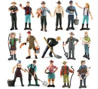 predolo Figurine Contadine Plastica Personaggi Del Ranch Scena Realistica Contadini in Miniatura per Diorama