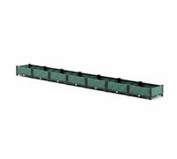 predolo Fioriera Rettangolare Cassone da Orto Serbatoio D'acqua Aiuola Rialzata per Coperture, Giardino, Terrazza, Verde Oliva, 7 Scomparti