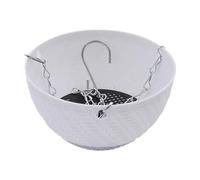 predolo Fioriere sospese, vasi per Piante con Gancio a Catena, Ganci per Piante con Foro di drenaggio, vasi da Fiori sospesi per da Interno ed Esterno, Bianco