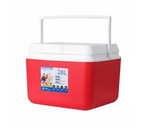 predolo Ghiacciaia Portatile Isolamento a Lunga Durata Frigo Portatile Uso Caldo e Freddo Contenitore Termico da Campeggio per Campeggiatori, Pescatori, Rosso, 28L