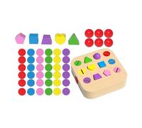 predolo Giocattoli per la prima infanzia, smistamento di forme e colori per le capacità motorie fini, blocchi colorati in legno, risoluzione dei problemi,