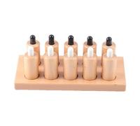 predolo Giocattoli sensoriali per bambini, giocattoli per l'apprendimento precoce, blocchi cilindrici in legno per il riconoscimento delle forme e dei