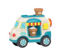 predolo Giocattolo Bagnetto Macchina Bolle Bus Coni Schiuma Gelato Portatile Ventose Gioco Doccia Accessori Bambini in PP Adatto a Bagno Piscina Compleanno, Blu, Taglia unica