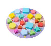 predolo Giocattolo di ordinamento delle forme in legno, giocattoli educativi, regalo, blocchi di forme di abbinamento per lo sviluppo della geometria, blocchi