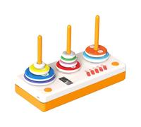 predolo Giocattolo Educativo con Anelli Colorati Impilabili per Neonati E Bambini Piccoli, Orangina, Taglia unica bambino