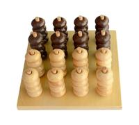 predolo Gioco di Allineamento Tridimensionale in Legno Educativo Gioco con Pioli e Pezzi a Forma di Anello Logica per Serata Giochi per Tutti