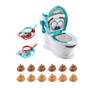 predolo Gioco di lancio della cacca per bambini, scherzo per feste, giocattolo divertente per simulazione di espulsione del water, regalo di compleanno,