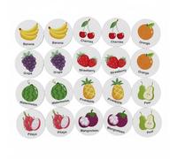 predolo Gioco Memory in Legno Sviluppa la Memoria Tessere di Abbinamento per Bambini Facile da Giocare Gioco di Associazione Immagini per Asilo Nido, Motivo Frutta
