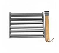 predolo Griglia da Barbecue con Rulli Resistente Al Calore Griglia per Wurstel Acciaio Inox Portatile Porta Salsicce, Grande