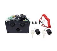 predolo Interruttore di Accensione con Scatola di Controllo Marino Scatola Comando con Chiave Accensione Completo per Meccanici Nautici, Barche, Pannello Di Controllo Doppio Verticale Yamaha 704