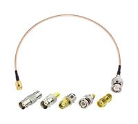 predolo Kit Cavo Adattatore BNC COASSIALE Kit connettore Adattatore Cavo COASSIALE Maschio-BNC Maschio per Alimentatore RF Radio Portatile