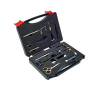 predolo Kit di Attrezzi per Legare Le Mosche, Portatile, Robusto, Compatto, Leggero, da Viaggio, per la Pesca all'aperto, con Scatola portaoggetti