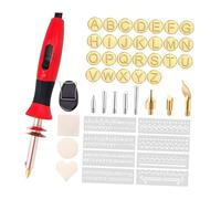 predolo Kit di utensili per pirografia a legna con cavo elettrico, riscaldamento rapido, professionale, portatile, con lettere, penna pirografica per