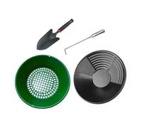 predolo Kit per la Ricerca dell'oro, Strumento di Raccolta, cazzuola Portatile da 35 cm con vaschetta per la Ricerca dell'oro, per Fiume, Cortile, Setaccio Verde