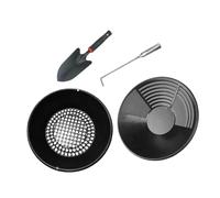 predolo Kit per la Ricerca dell'oro, Strumento di Raccolta, cazzuola Portatile da 35 cm con vaschetta per la Ricerca dell'oro, per Fiume, Cortile, Setaccio Nero