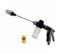 predolo Lancia Ad Alta Pressione con Asta Lunga Impugnatura Antiscivolo Spruzzatore in Metallo per Tubo Getto Regolabile Strumento di Pulizia per Autolavaggio, Gun W Foam Pot Qc