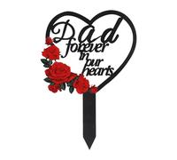 predolo Lapide commemorativa, Decorazione per cimitero, Impermeabile, per Esterni, per tombe, palo da Giardino, commemorativa a Forma di Cuore, per, per papà