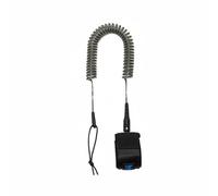 predolo Leash a Spirale per Paddleboard Resistente Agli Strappi Corda Elastica per Paddleboard Durevole per Paddleboarder, Principianti, Mare, Onde, Grigio Fumo