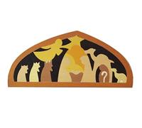 predolo Legno Natività Puzzle Statua Ornamento Fatto a Mano Mas Toy Gift Colorful Craft Unico per La Famiglia Ragazzi Bambini Adulti Ragazze, come descritto, B