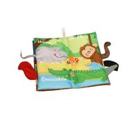 predolo Libro di stoffa per l'educazione precoce, giocattolo per bambini, suoni interattivi Libro di stoffa con coda di carta Libro di stoffa increspato per, Bilingue