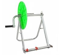 predolo Macchina Avvolgi Manichetta Agricola Pieghevole Supporto Avvolgitubo da Terra Struttura Robusta per Campo Agricolo, Serra, Disco Verde