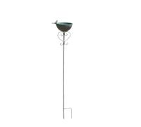 predolo Mangiatoia Uccelli Mangiatoia da Giardino Mangiatoia a Piatto Supporto da Terra Decorazione Esterna in Ferro Finitura Anticata con Dettaglio Uccellino Adatta per Aiuole Verande Sentieri