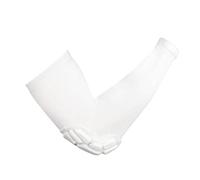 predolo Manicotti per Braccia E Gomiti, Gomitiere Antiurto, Manicotto da Basket, Compressione Sportiva per Braccio per Basket, Baseball, Calcio, Ciclismo, Bianco M