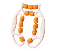 predolo Massaggio gambe rullo portatile rullo di rilassamento muscolare multifunzionale 13 ruote strumenti di massaggio per esercizio sportivo interno, Orangina