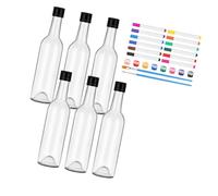 predolo Materiale per dipingere Bottiglie Dipingi Le tue Bottiglie di Vino 6 Pezzi di vuote per Adulti