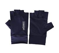 predolo Mezzo Dito Guanti Guanti Estivi Nylon Silicone Antiscivolo Confortevoli Assorbenti Universali per Sport Outdoor Guida Ciclismo Campeggio Dono, Tutto Mezzo Blu