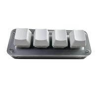 predolo Mini Tastiera a 4 Tasti autoprogrammabile, Tastiera Portatile per Video, Plug And Play, cablata USB, per Pianoforte funzionante, Test, Bianco