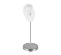 predolo Modello di Orecchio in Silicone perforabile, orecchino Finto Realistico Riutilizzabile, espositore per Gioielli per Istruzioni di Pratica di Piercing, Bianco a Destra