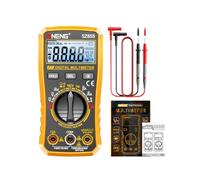 predolo Multimetro digitale intelligente con selezione automatica della portata, tester senza contatto, voltmetro, ohmmetro, amperometro per fusibili di, Standard Giallo