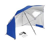 predolo Ombrellone da Spiaggia, Protezione Solare, Traspirante, Multiuso, 210 cm, per Pesca, Picnic, Giochi Sportivi, Giardino, Campeggio, Blu