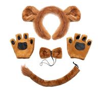 predolo Orecchie E Coda di Animale, Scaldacollo, Costume per Bambini E Adulti, Orecchie di Peluche, Cerchietto per Capelli, Orecchie di Animale E, Leone