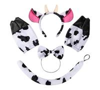 predolo Orecchie E Coda di Animale, Scaldacollo, Costume per Bambini E Adulti, Orecchie di Peluche, Cerchietto per Capelli, Orecchie di Animale E, Mucca