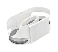 predolo Organizer per frigorifero, girevole a 360°, porta condimenti girevole, porta bevande per, Bianco Grigio