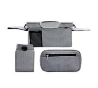 predolo Organizer per passeggino, universale, accessori per passeggini per animali domestici, portatile con tasca staccabile, borsa per passeggino per uso, Grigio