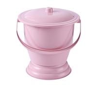 predolo Orinatoio con sputacchiera vasino con coperchio, WC orinatoio notturno, padella portatile PottyBucket per casa interna femminile maschile, Rosso