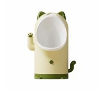 predolo Orinatoio da Parete per Bambini Anti-Schizzo Orinalino Verticale Altezza Regolabile Orinatoio a Forma di Gatto, Giallo, Con Tubo 1M