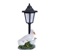 predolo Ornamento a Energia Solare Luce LED | Resistente Intemperie, Ornamento a Forma di Famiglia di Anatre con Lanterna Solare, Realistico, per Terrazza, Balcone, Anatra Lampione