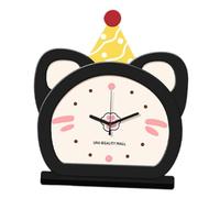 predolo Orologio da Tavolo a Forma di Gatto, Decorazione da scrivania, Orologio da Tavolo Silenzioso Unico, Ornamento da per Arredamento casa, Ufficio, Sala, Nero